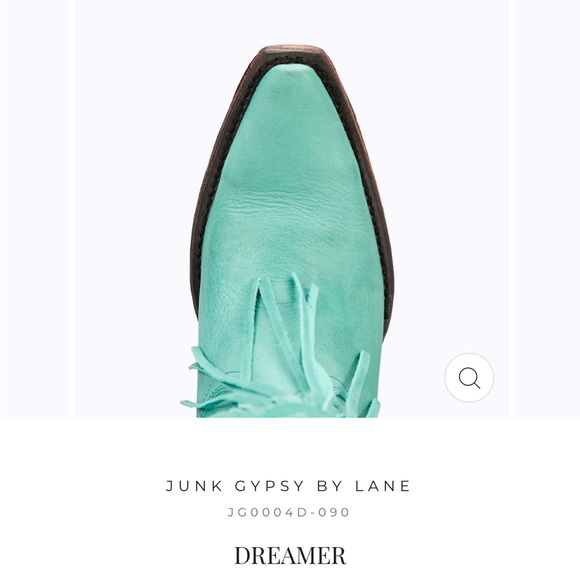Junk Gypsy Lane Fringe Teal Cowboy 🤠 Boots 7.5 7 - Picture 9 of 16